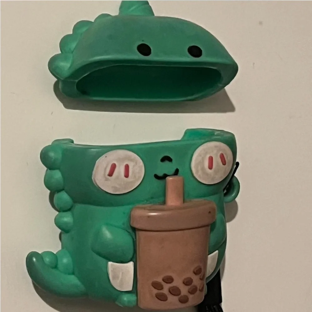 Green Bubble Tea Dinosaur AirPod 2nd generation case